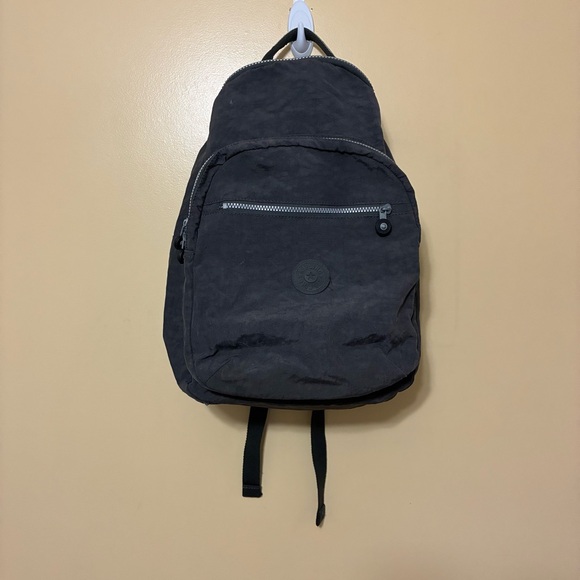 Kipling Seoul Acide Gray Backpack Large 15” Laptop Bag No Monkey School Travel - Picture 1 of 11